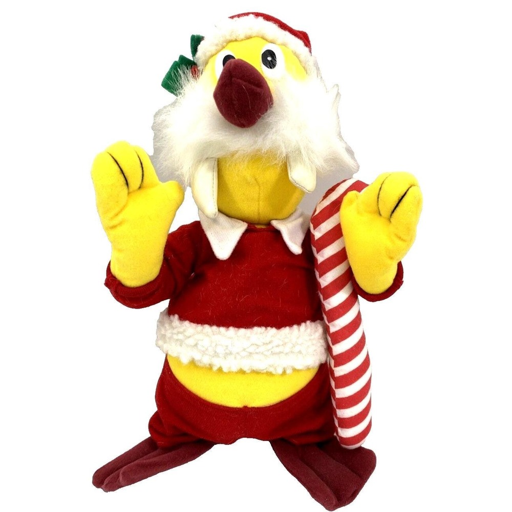 Vintage Peek-A-Boo Plush Toy Santa Walrus Very RARE Christmas Collectable